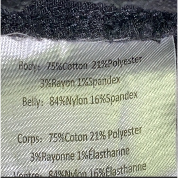 NWOT BLUE INDIGO Faux Leather Maternity Full Panel Straight Leg Jean/Pant LARGE - Picture 7 of 7